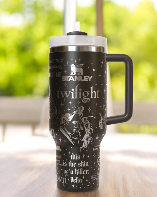 STANLEY-Twilight 40oz Tumbler Laser Engraved , Vampire Movie Mug Gift for Her or Him