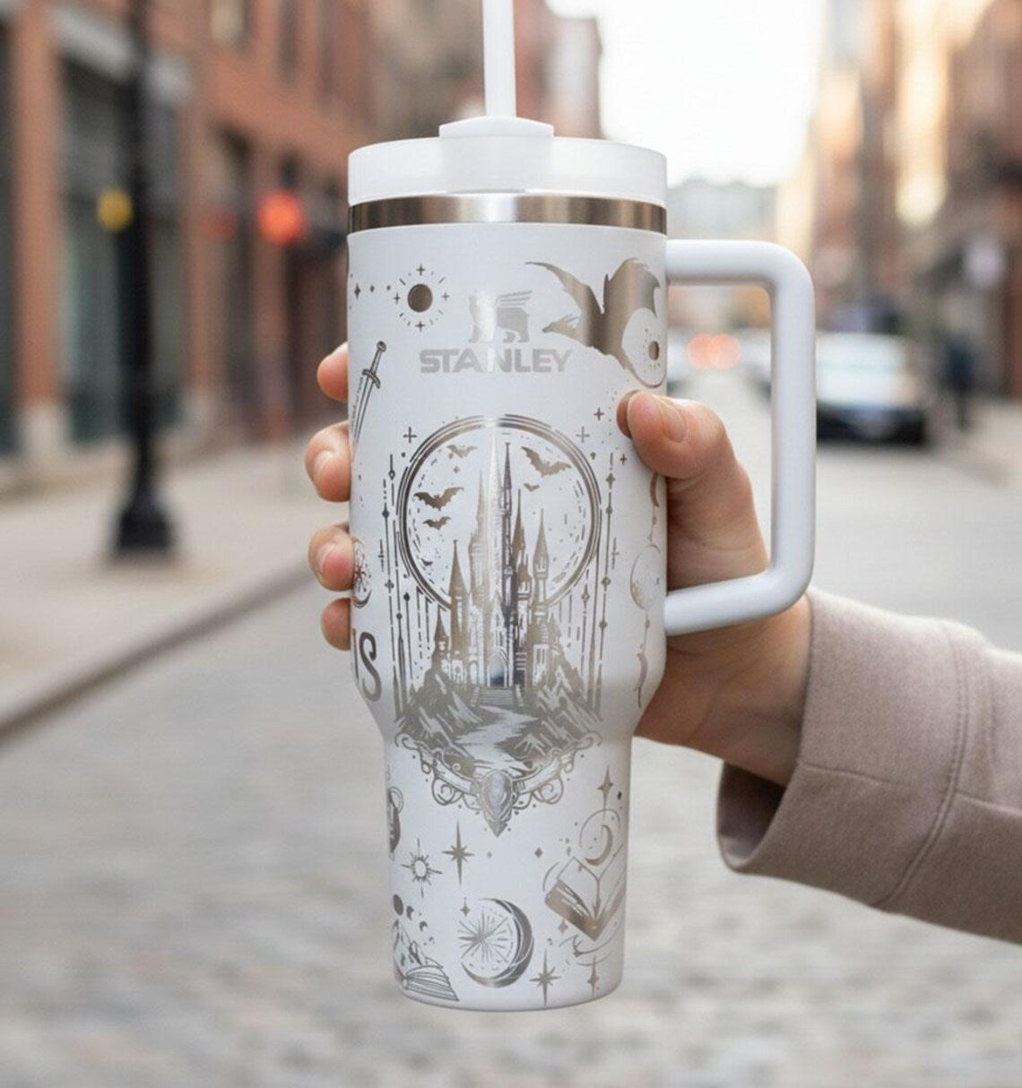 Velaris 40oz Laser Engraved Tumbler, Fantasy Inspired Stainless Steel Cup