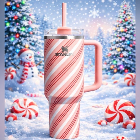 NWT Stanley 40oz Stainless Steel H2.0 FlowState Quencher Tumbler StrawberryTwist