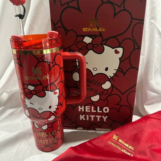 Stanley FlowState Quencher H2.0 Tumbler limited edition Hello Kitty 40 oz Red