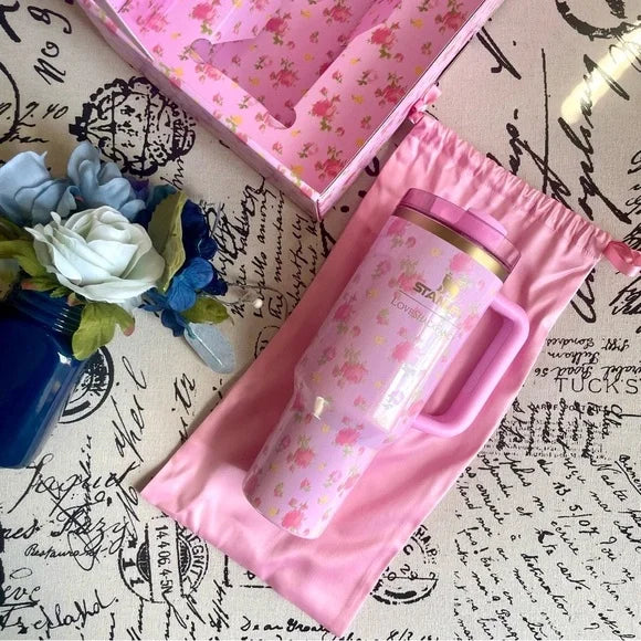 NWT Stanley 1913 x LoveShackFancy H2.0 FlowState Quencher in Ibiza Sunset - 40oz