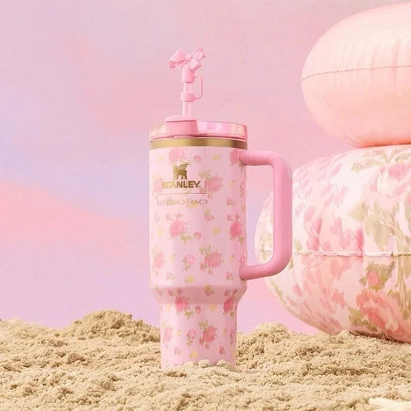 NWT Stanley 1913 x LoveShackFancy H2.0 FlowState Quencher in Ibiza Sunset - 40oz