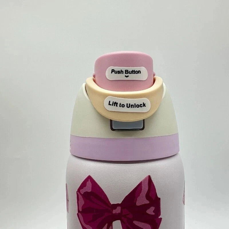 Owala "Girlhood" 32oz Free Sip UO Exclusive Pink Bows in Hand-2026 Gift