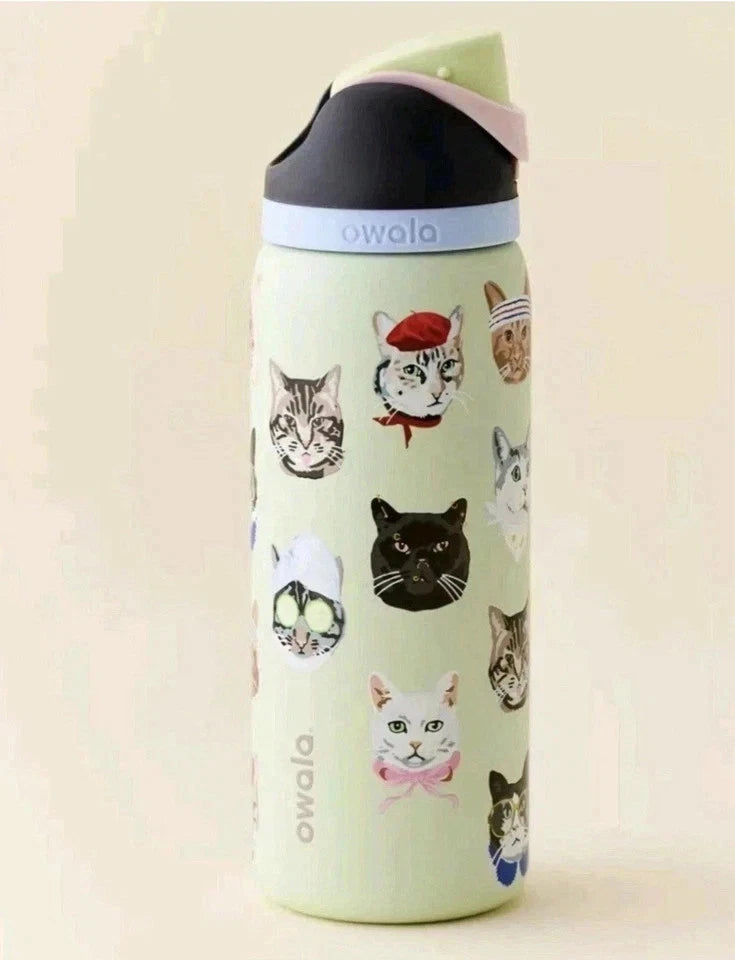 Owala Stainless Bottle 32 oz Urban Outfitters Exclusive Cat Collage New